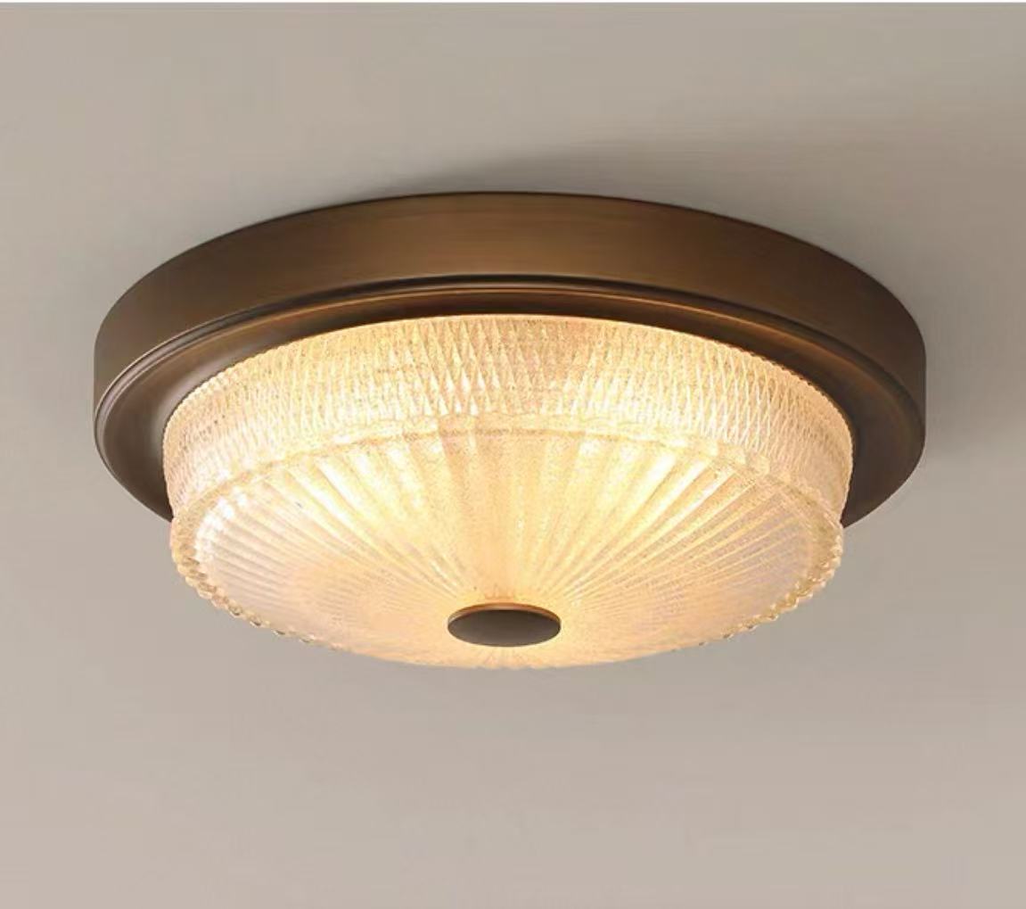High Quality Circular LED Ceiling Lights with Iron Glass Construction High Brightness for Bedroom Surface Installation Lighting