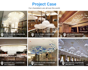 <span class=keywords><strong>Suspension</strong></span> LED de décoration intérieure moderne allumant le lustre sphérique circulaire en verre soufflé par vin - Product Image 5