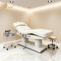 Lit de massage de luxe pour spa, lit de beauté inclinable, lit facial de luxe avec mousse à mémoire de forme CE LVD pour centre de bien-être et salon