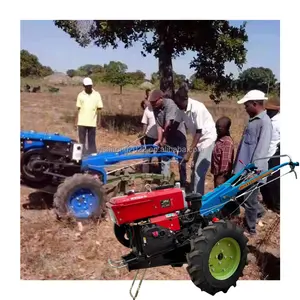 Mini tractor de arrastre arado agricultura diesel timón Cultivadores agricultura caminar tractor 30hp 20hp