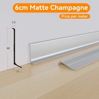 Plinthe en alliage d'aluminium viscose de 6 cm