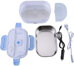 Rechargeable Electric Heating Lunch Box Safety Multi-functional Tiffin Bento Box Food Storage Container 110V/220V with USB 1.05L