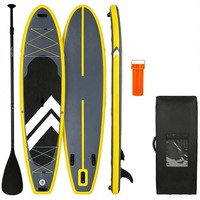 Fabricants OEM, planches de paddle gonflables personnalisées de la série PB, matériau PVC, écologiques, couleur bleue, surf en haute mer