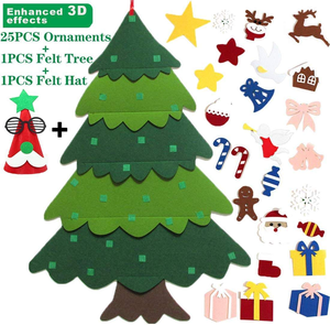<span class=keywords><strong>Albero</strong></span> di <span class=keywords><strong>Natale</strong></span> in Feltro da <span class=keywords><strong>Parete</strong></span> per Bambini, <span class=keywords><strong>Albero</strong></span> di <span class=keywords><strong>Natale</strong></span> Montessori Fai-da-Te con Ganci e Anelli per Giocattoli dei Più Piccoli - Product Image 4