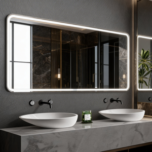 Venta Directa de Fábrica, Accesorios de <span class=keywords><strong>Baño</strong></span> para el Hogar, <span class=keywords><strong>Espejo</strong></span> Inteligente LED Antivaho de Pared con Interruptor Táctil, ODM/OEM - Product Image 2