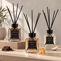 Diffuseur de parfum en rotin naturel AIKUN avec logo personnalisé, parfum longue durée, pour la décoration de la maison