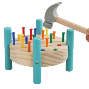 <span class=keywords><strong>Jeu</strong></span> de société en bois rond de haute qualité avec <span class=keywords><strong>marteau</strong></span>, simule l'expérience de clouage d'un ingénieur, développe la concentration, coffret cadeau - Product Image 6