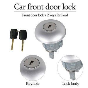 Ford Car Door Lock Cylinder 1926219 1781417 With 2 Keys Aluminum <b>Light</b> Grey Cylindrical Lock For Ford Tourneo - Product Image 3