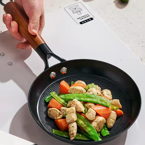 Nueva sartén antiadherente, utensilios de cocina de alta calidad, sartén redonda con mango de madera, sartén ligera de nitruro de hierro fundido, sartén de panal no oxidada - Product Image 6