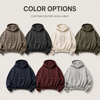 Produsen Hoodie Pria Produsen Premium Boxy Cropped Kulit Coklat Dengan Hoodie Besar Poids Lourd Individueller Luxe Pullover