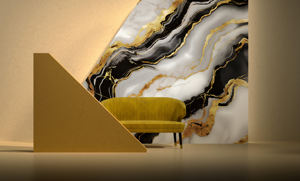 Panel de Pared PET con Textura de Mármol Carbón Moderno, Ignífugo, Impermeable, Insonorizante, Decoración de Pared de Alta Gama para Sala de Estar, Hotel, <span class=keywords><strong>Suite</strong></span> - Product Image 5