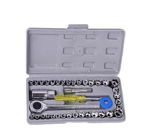 Ronix 40pcs utensili manuali per riparazione auto RH 2644 <span class=keywords><strong>Set</strong></span> di <span class=keywords><strong>chiavi</strong></span> <span class=keywords><strong>a</strong></span> <span class=keywords><strong>bussola</strong></span> <span class=keywords><strong>Set</strong></span> di <span class=keywords><strong>chiavi</strong></span> <span class=keywords><strong>a</strong></span> <span class=keywords><strong>bussola</strong></span> <span class=keywords><strong>1</strong></span> <span class=keywords><strong>2</strong></span> pollici nero rosso raso CRV involucro finitura superficiale pz - Product Image 1