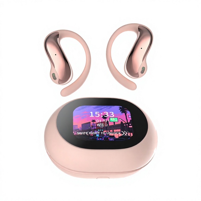2026 New AI Language Translator Open Ear Earbuds for 6.0 Hi-Fi Sound Digital Display Smart Touch Ultra Low Delay IPX-4