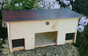 <span class=keywords><strong>Maison</strong></span> d'alimentation <span class=keywords><strong>hérisson</strong></span> avec rabat à rat, résistant à l'hiver, 2 entrées pour l'extérieur, <span class=keywords><strong>maison</strong></span> de <span class=keywords><strong>hérisson</strong></span>, 80*40*32cm, bois d'épicéa - Product Image 5