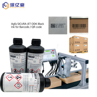 Tinta UV Negra AGFA ODK para Impresión de Códigos QR y Códigos de Barras, Original de Francia, Tinta Negra SICURA JET ODK Compatible con Cabezales de Impresión Konica/Ricoh