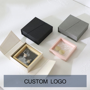 Factory Wholesale OEM Luxury Necklace <b>Earring</b> Ring <b>Gift</b> Packaging PE <b>Box</b> Custom Logo Paper Magnet Double Open Door Jewelry <b>Box</b> - Product Image 2