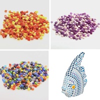 Moderne 5.8MM Mini Carré Forme Recycler Verre Mixte Couleur Mosaïque Tesserae Lâche Art Loisirs Artisanat Matériel DIY Accessoires