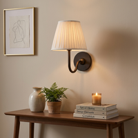 Applique murale en tissu, lampe murale moderne en lin pour chambre à coucher et salon