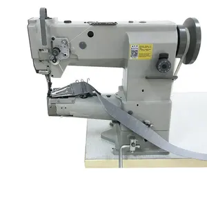 Máquina de costura cilíndrica composto alimentação feed lockstitch