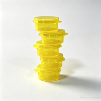 Pot en céramique 5g avec couvercle à charnière, petit pot pour cosmétiques, conteneur à pilules en plastique PP avec couvercle rabattable