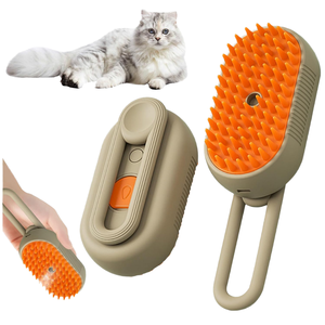 Elecpet Cepillo de Vapor Eléctrico 3 en 1 de Lujo para Gatos, con Pulverizador Anti-salpicaduras, Masajeador y Peine para Aseo de Mascotas, Eliminación de Pelo, Plástico - Product Image 4