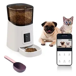 Petdom dispensador de alimentos para animais, dispensador de alimentos para animais de estimação automático, com câmera, controle remoto