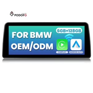 Autoradio Android Podofo 12.3 ''6 + 128G pour <span class=keywords><strong>BMW</strong></span> All Series 8 Core Wireless <span class=keywords><strong>CarPlay</strong></span>/Android Auto/GPS/WiFi/IPS/Autoradio en gros - Product Image 1