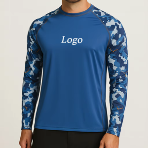 Camiseta de Pesca de Manga Larga para Hombre, Secado Rápido, Poliéster, Protección Solar UPF 50, Personalizable por Sublimación, Camiseta de Pesca Lisa - Product Image 1