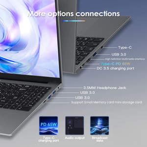 在庫16インチ大画面AMD R3 3250Uデュアルコアラップトップ32GB DDR4 512GB 1テラバイトSSD - Product Image 5
