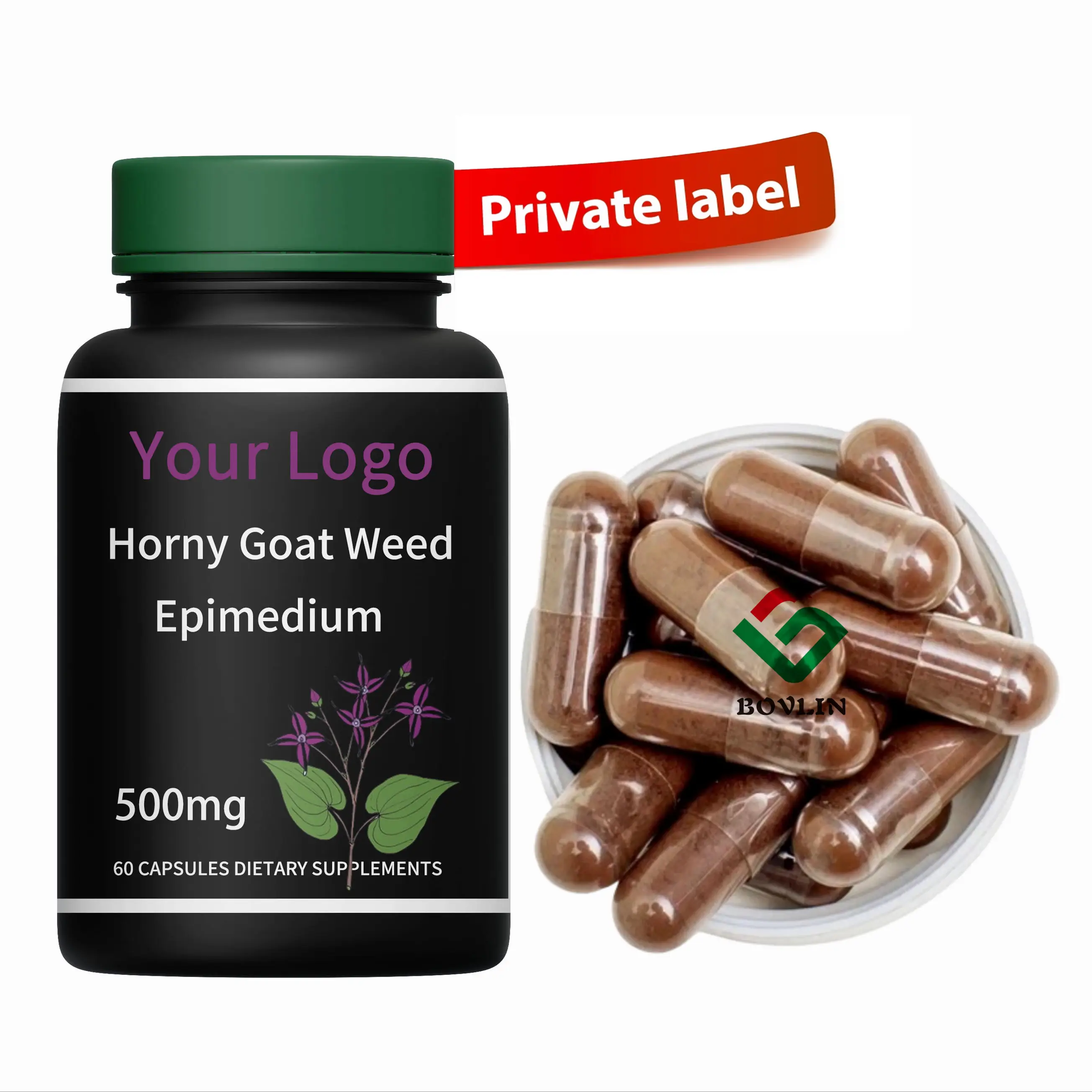 OEM Natural Epimedium Supplement Horny Goat Weed Extract Capsules