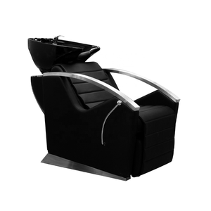 Cuenco y silla de champú ajustable de diseño moderno superventas de elevación de piernas manual muebles de peluquería portátiles a un precio económico - Product Image 1