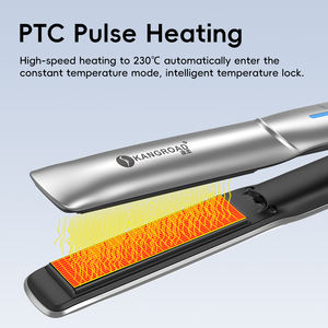 Usine KangRoad Fer à lisser à ions négatifs <span class=keywords><strong>enduit</strong></span> de céramique de marque privée avec design personnalisé Fabricant professionnel de lisseur de cheveux - Product Image 4