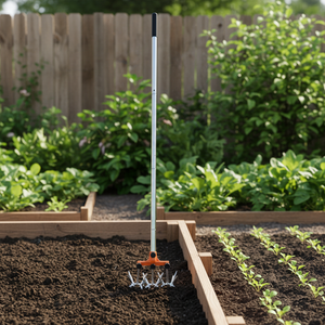 Manual Garden Scarifier Cultivator <b>Tool</b> Rotating Tines 6-Inch Working Width Efficient Soil Loosening <b>Weed</b> <b>Removal</b> - Product Image 2