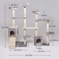Fabricant d'arbre à chat brun de luxe xxl extra large personnalisé vente en gros de tour d'arbre à chat robuste meilleur vendeur grattoir pour chats de grande taille