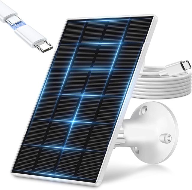 Chipsrsun 5V  Solar Panel for  Camera Outdoor, Small Solar Panel Charger 5V with Type C or Mirco USB