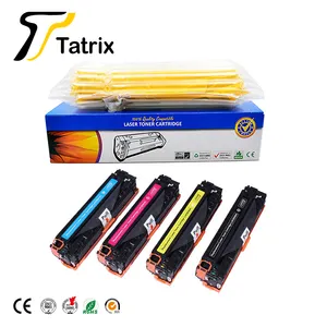 Tatux-cartucho de tóner Color láser Compatible Premium CB540A CB541A CB542A CB543A 125A para impresora HP CP1215 CM1312MFP