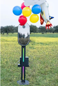 Oval Dslr fotoğraf kabini bilgisayar sistemi ile parti etkinlikleri için 15.6 inç Dslr kamera Selfie fotoğraf kabini makinesi - Product Image 2