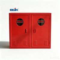 Armoire pour enrouleur de tuyau d'incendie Jinkai - Construction robuste en acier doux thermolaqué, flexible, portable, facile à utiliser, protection incendie pour