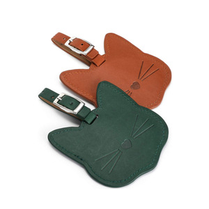 Etiquetas de equipaje de cuero PU, cordones, etiquetas de viaje de dibujos animados, etiquetas de equipaje impermeables, etiquetas con nombre - hechas a medida. - Product Image 2