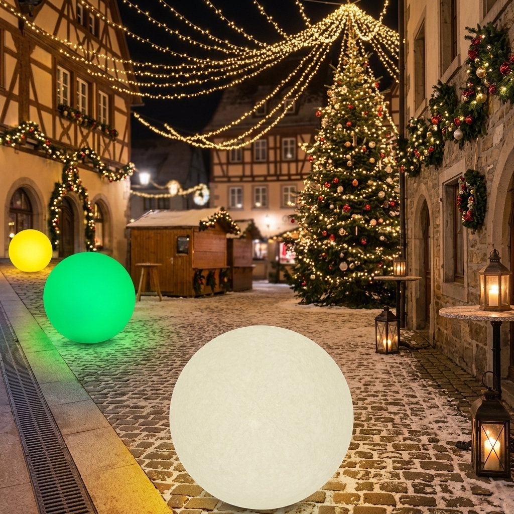 Outdoor PE Waterproof IP65 Solar LED Ball Light with Warm White for Thanksgiving Garden & Terrace Decoration