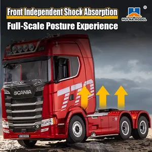 HUINA 1501 770S <span class=keywords><strong>Scania</strong></span>, Camión de Remolque Eléctrico RC de Metal, 19 Canales, Escala 1/18, <span class=keywords><strong>Control</strong></span> <span class=keywords><strong>Remoto</strong></span>, Luces y Sonido - Product Image 2