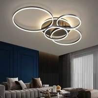 Plafonnier LED BGST moderne et minimaliste, design créatif, combinaison d'anneaux, idéal pour le salon