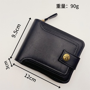 Nuevas carteras de moda para hombre, bolsos retro de alta gama con cremallera, bolsas de almacenamiento para cambio, carteras para tarjetas portátiles para viajes al aire libre, ligeras - Product Image 4