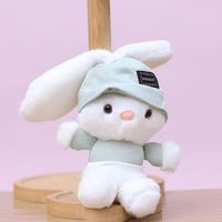 Pendentif lapin à longues oreilles, célébrité d'Internet, adorable petit lapin en peluche, jouet, poupée, décoration à suspendre pour sac, pendentif en tissu