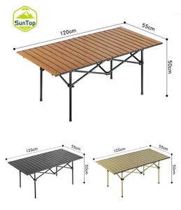 Mesas de Camping plegables de Metal portátiles, sillas cómodas, fácil instalación, rollo de huevo, muebles de puesto al aire libre, equipo de viaje para - Product Image 1