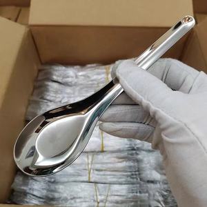 中式304不锈钢平底勺子优质厨房用具 - Product Image 4