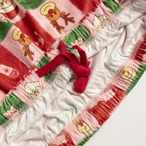 Pijamas Navideños Personalizados con Estampado de Santa Claus en Rojo, de Felpa, para Hombres, Niños y Niñas, Conjunto de 2 Piezas de Spandex/Poliéster, Ropa de Dormir - Product Image 4