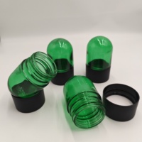 Pot en verre rond à dôme 100 ml, à l'épreuve des enfants, pour huiles essentielles, fleurs séchées, conteneur de stockage, pot cosmétique en verre épais avec logo personnalisé