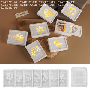 Caratte tự làm dẫn ánh sáng Hộp bê tông khuôn tinh thể nhựa thạch cao xi măng hình chữ nhật rỗng hộp quà Tặng lưu trữ Silicone khuôn - Product Image 5