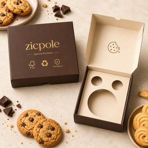 Caja <span class=keywords><strong>de</strong></span> Cartón Plegable Personalizada para Galletas <span class=keywords><strong>de</strong></span> un Solo <span class=keywords><strong>Kilo</strong></span>, Empaque <span class=keywords><strong>de</strong></span> Papel para Galletas <span class=keywords><strong>de</strong></span> Grado Alimenticio con Compartimento para Salsa en Bolsa - Product Image 5